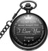 Engraved “to My Son” “I Love You” Pocket Watch with Chain